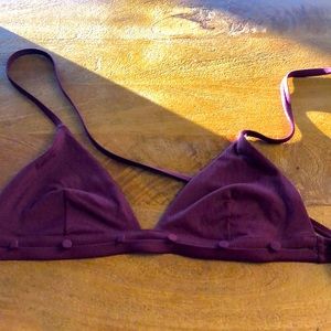 Burgundy bikini top- size: Large